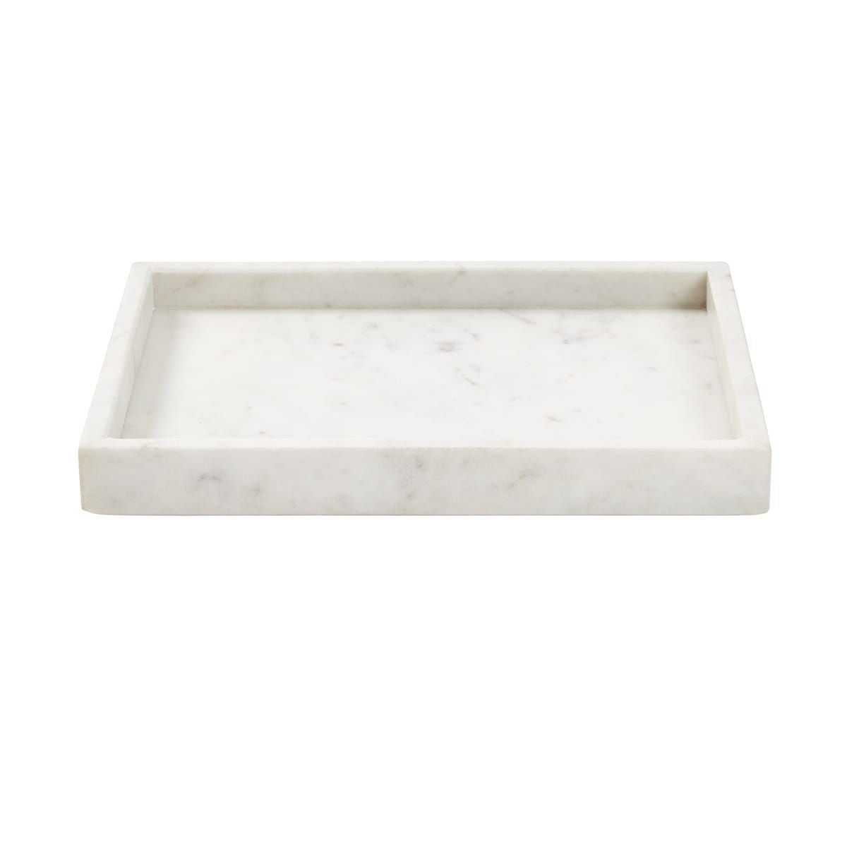 Marble rectangular tray 26*15 cm - White