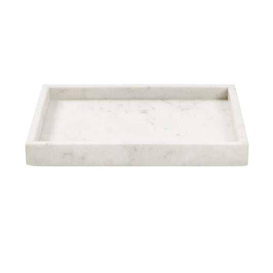 Marble rectangular tray 26*15 cm - White