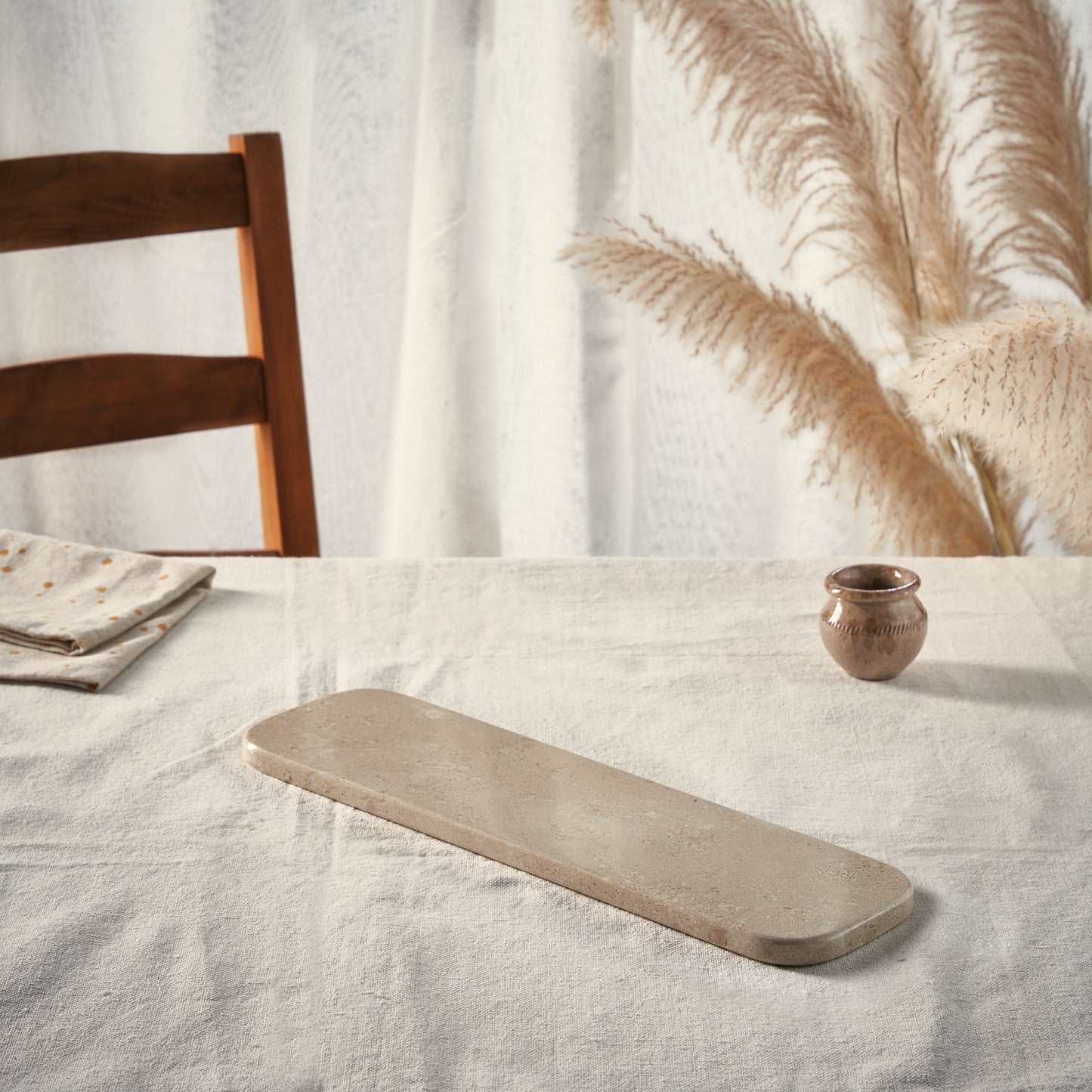 Marble serving platter - Beige