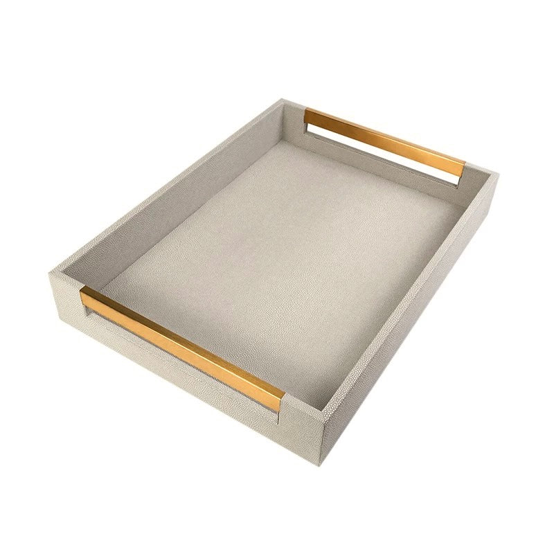 Beige Leather tray