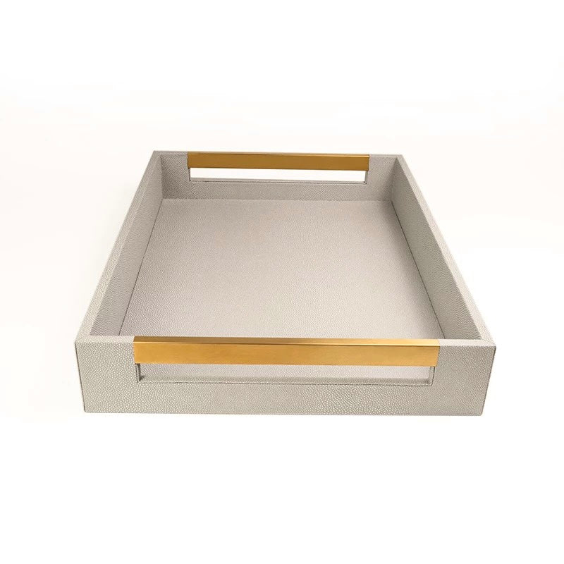 Beige Leather tray