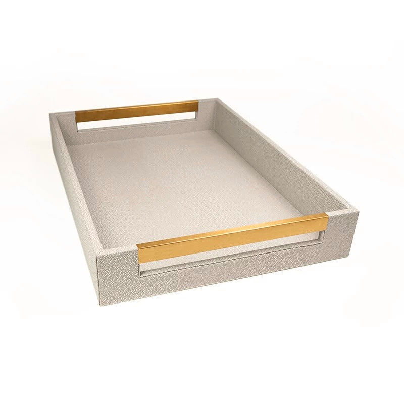 Beige Leather tray