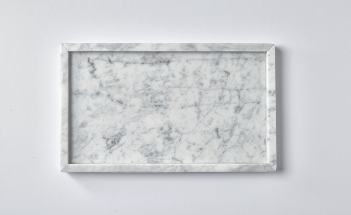 Marble rectangular tray - White