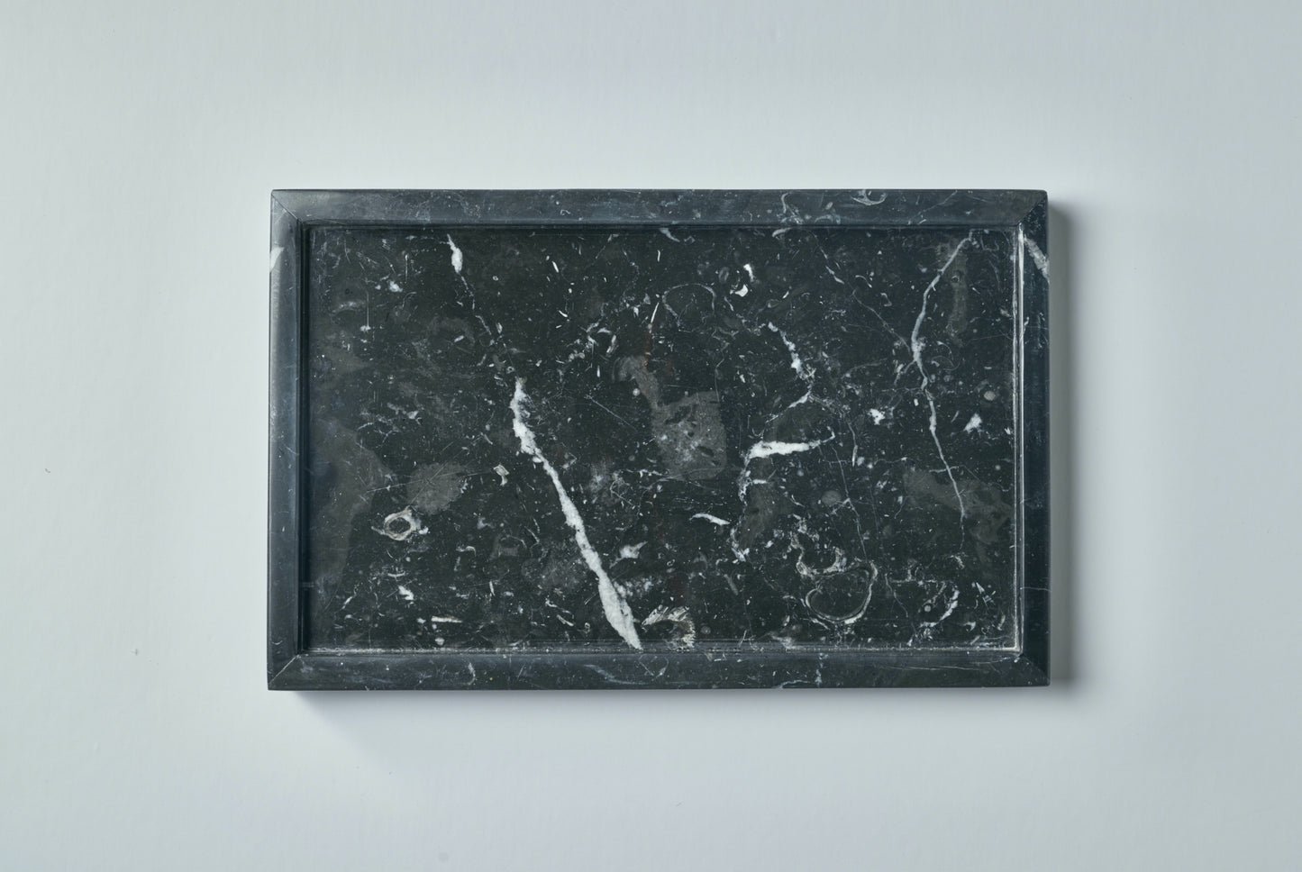 Marble rectangular tray - Black