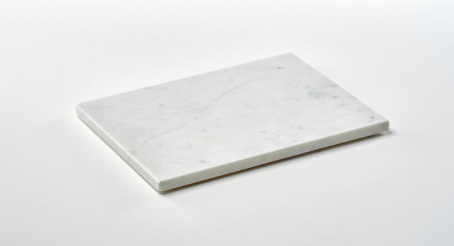 Marble rectangular platter - White