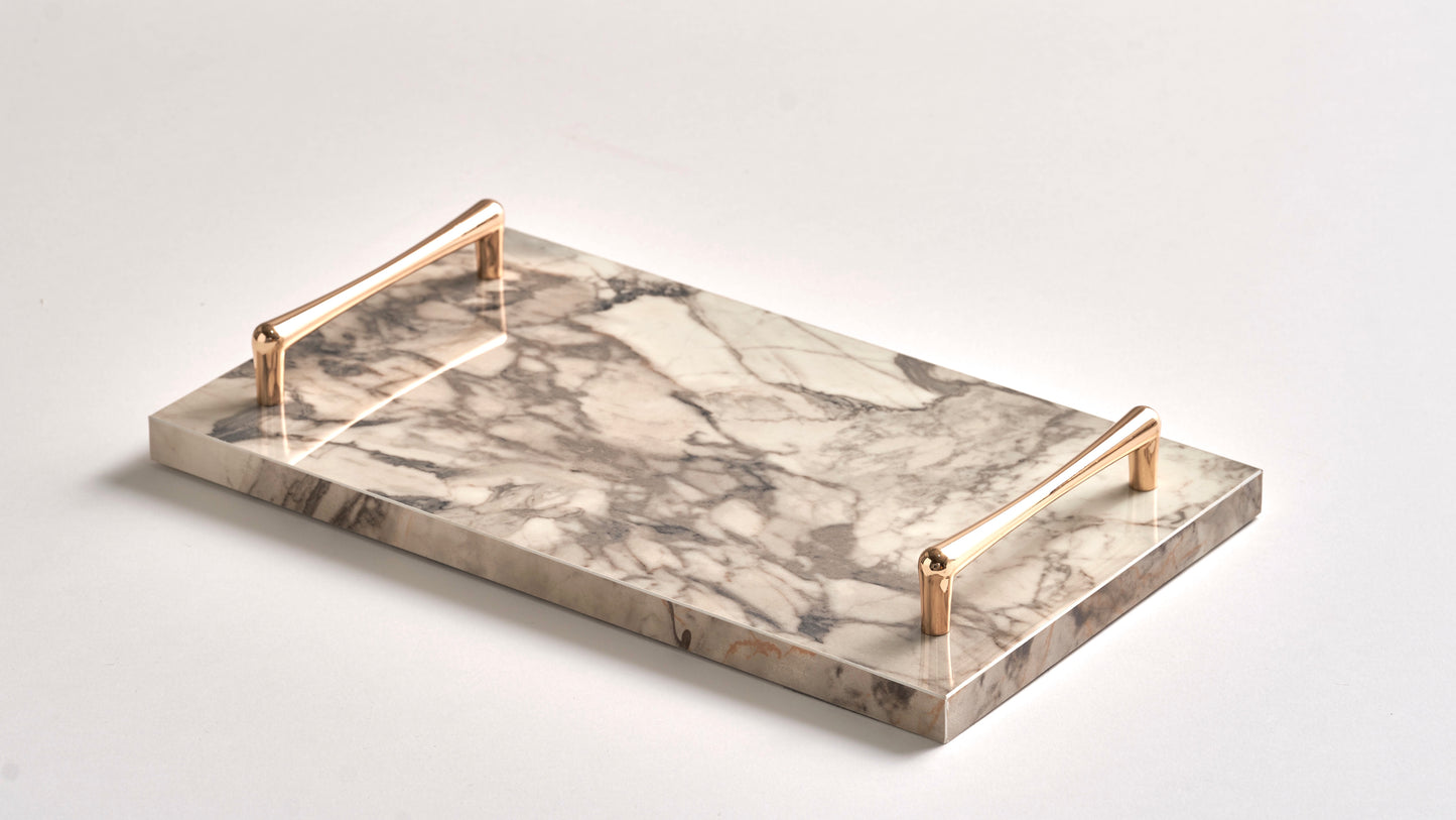 Off-white tray gold handles